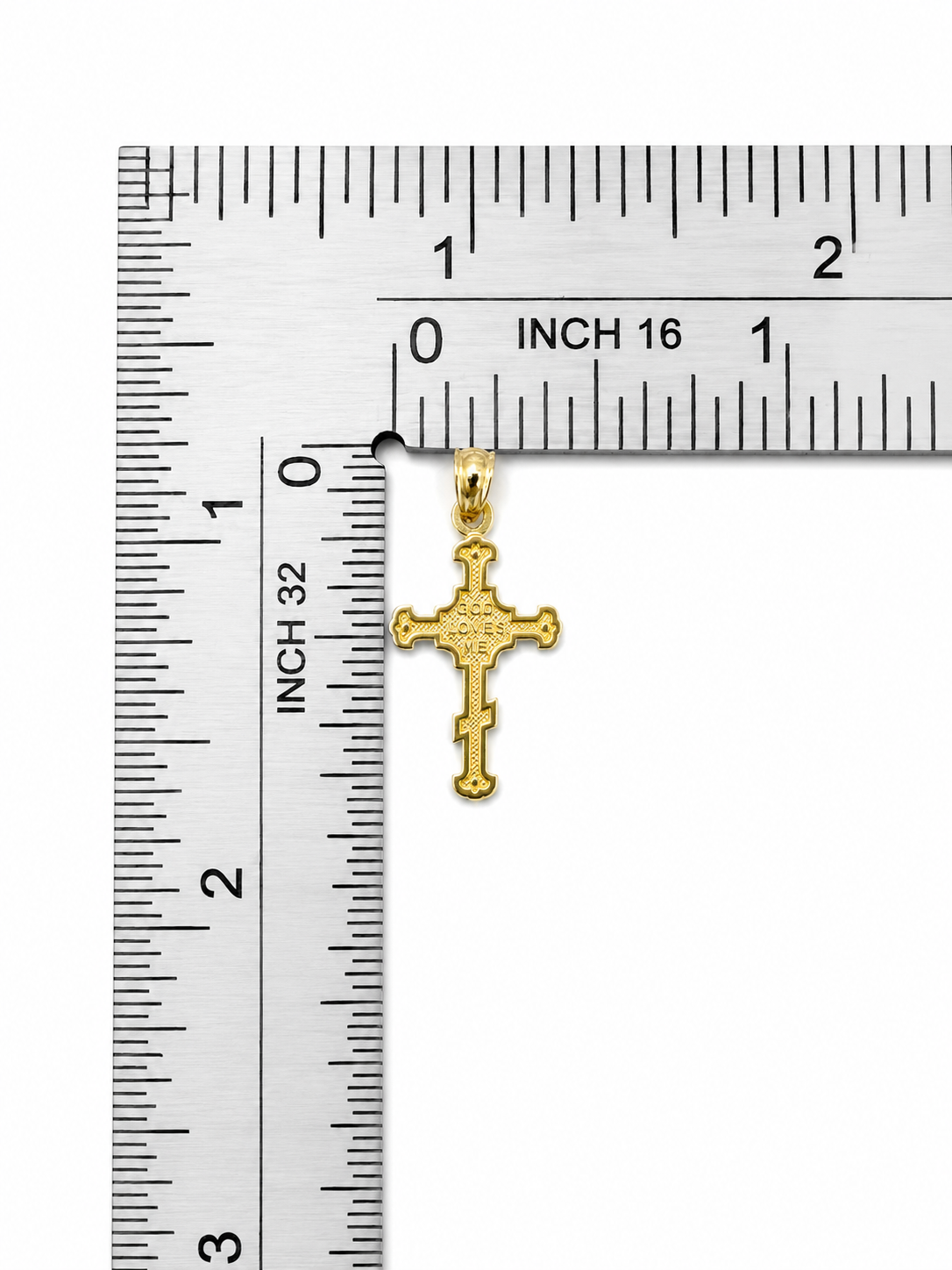 10K Yellow Gold Cross Pendant – Classic Faith Religious Necklace Charm