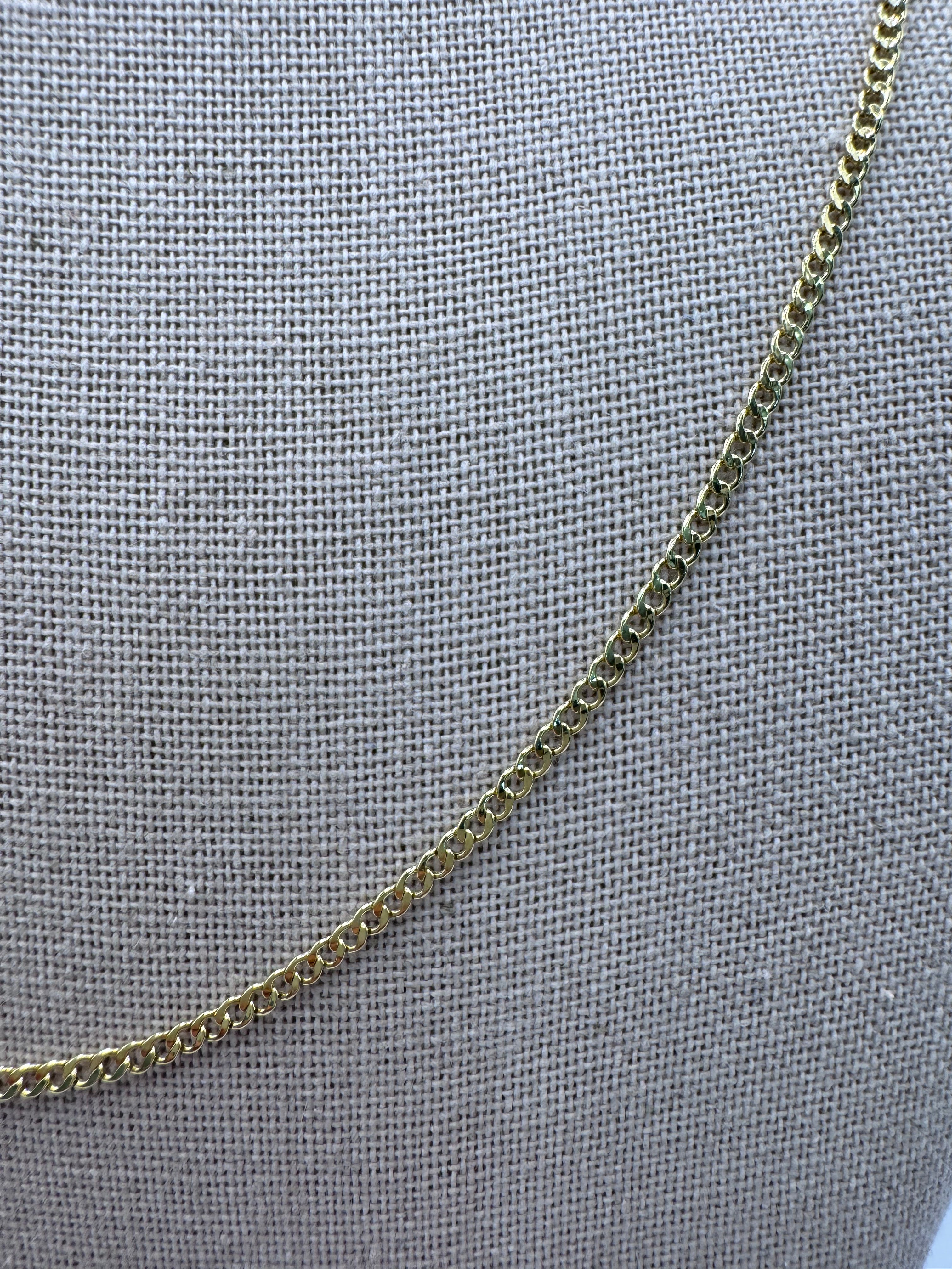 10K Yellow Gold Cuban Chain 20” – 2mm Classic Link Necklace Jewelry