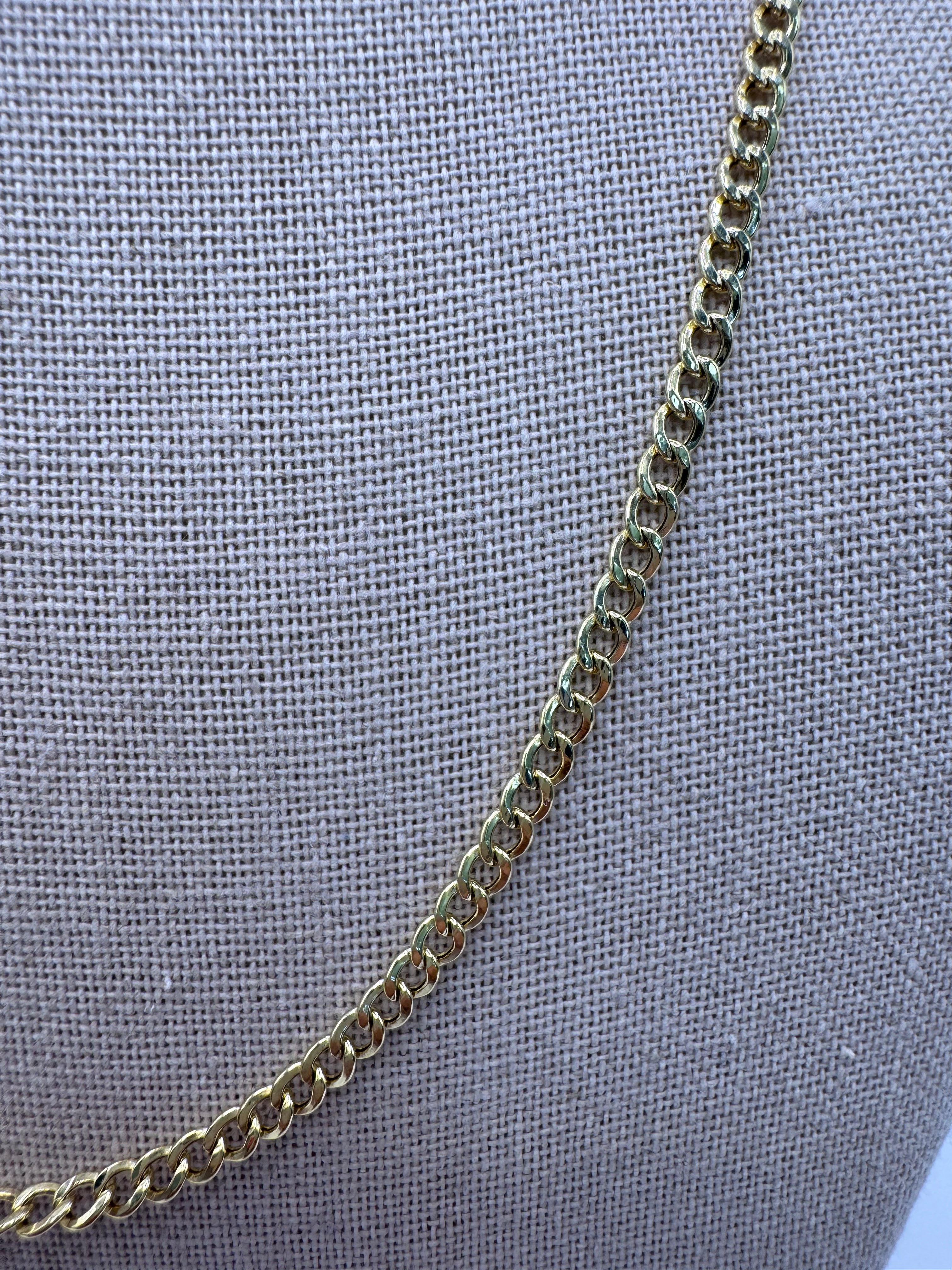 10K Yellow Gold Cuban Chain 20" – 3.3mm Classic Link Necklace