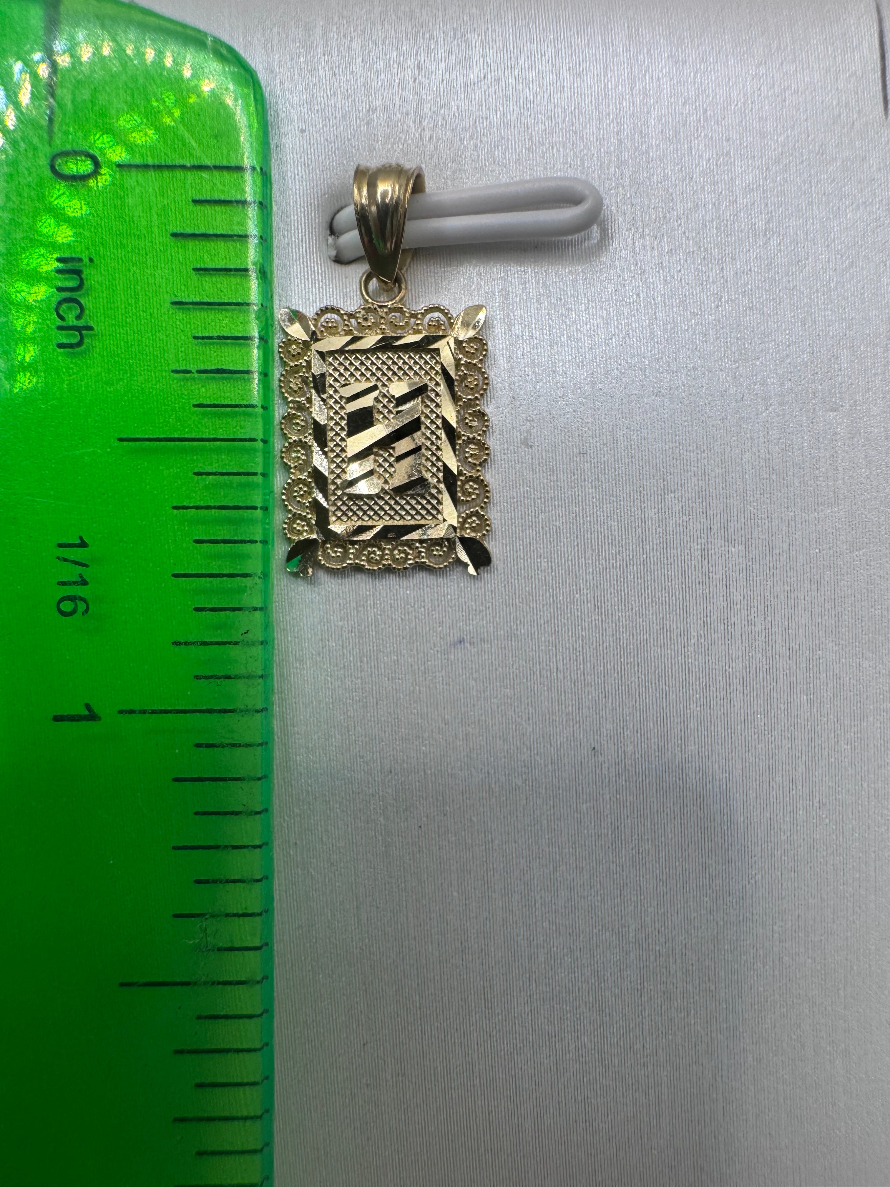 10K Yellow Gold Initial H Pendant – Personalized Letter Necklace Charm