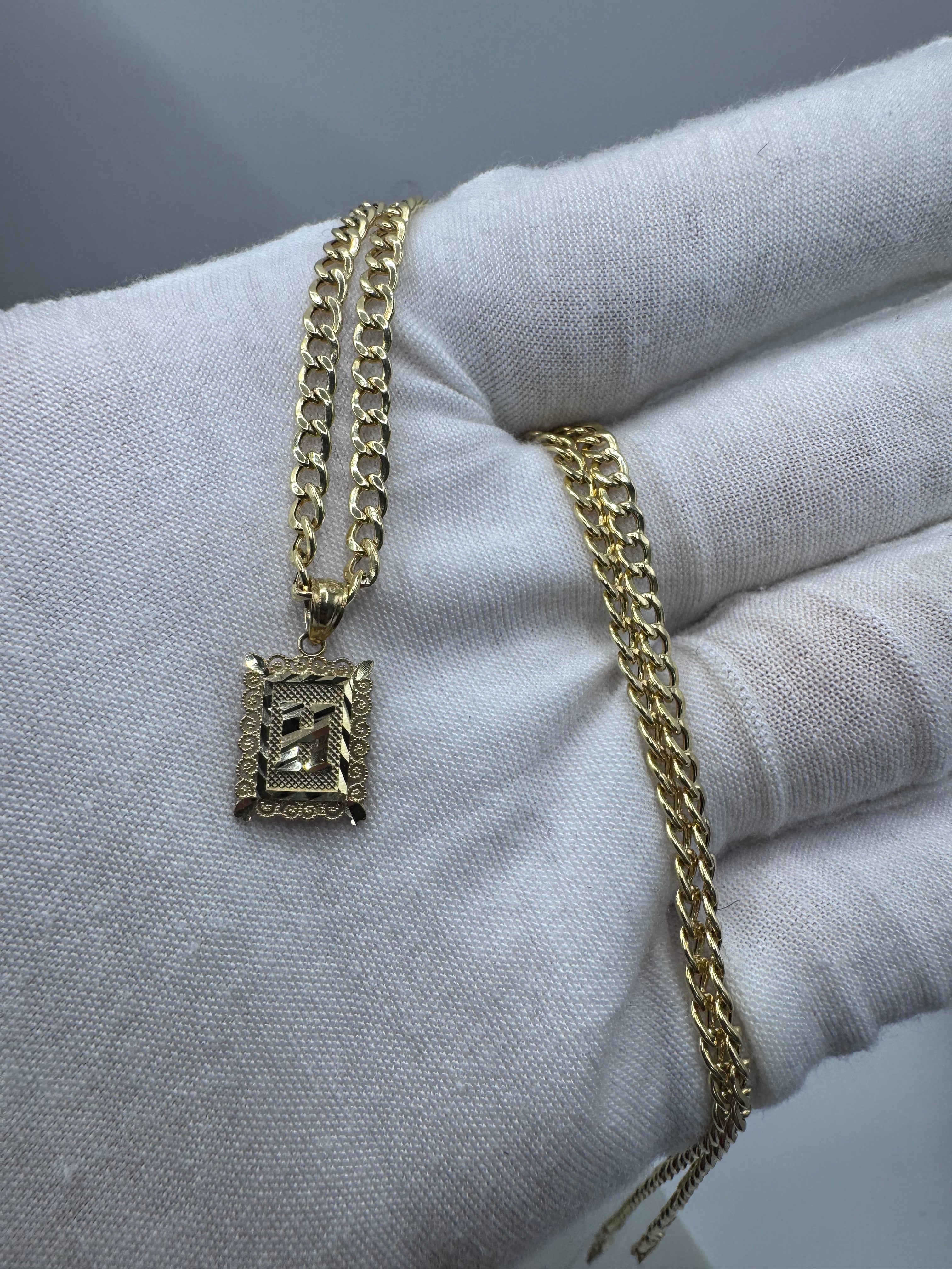 10K Yellow Gold Initial H Pendant – Personalized Letter Necklace Charm