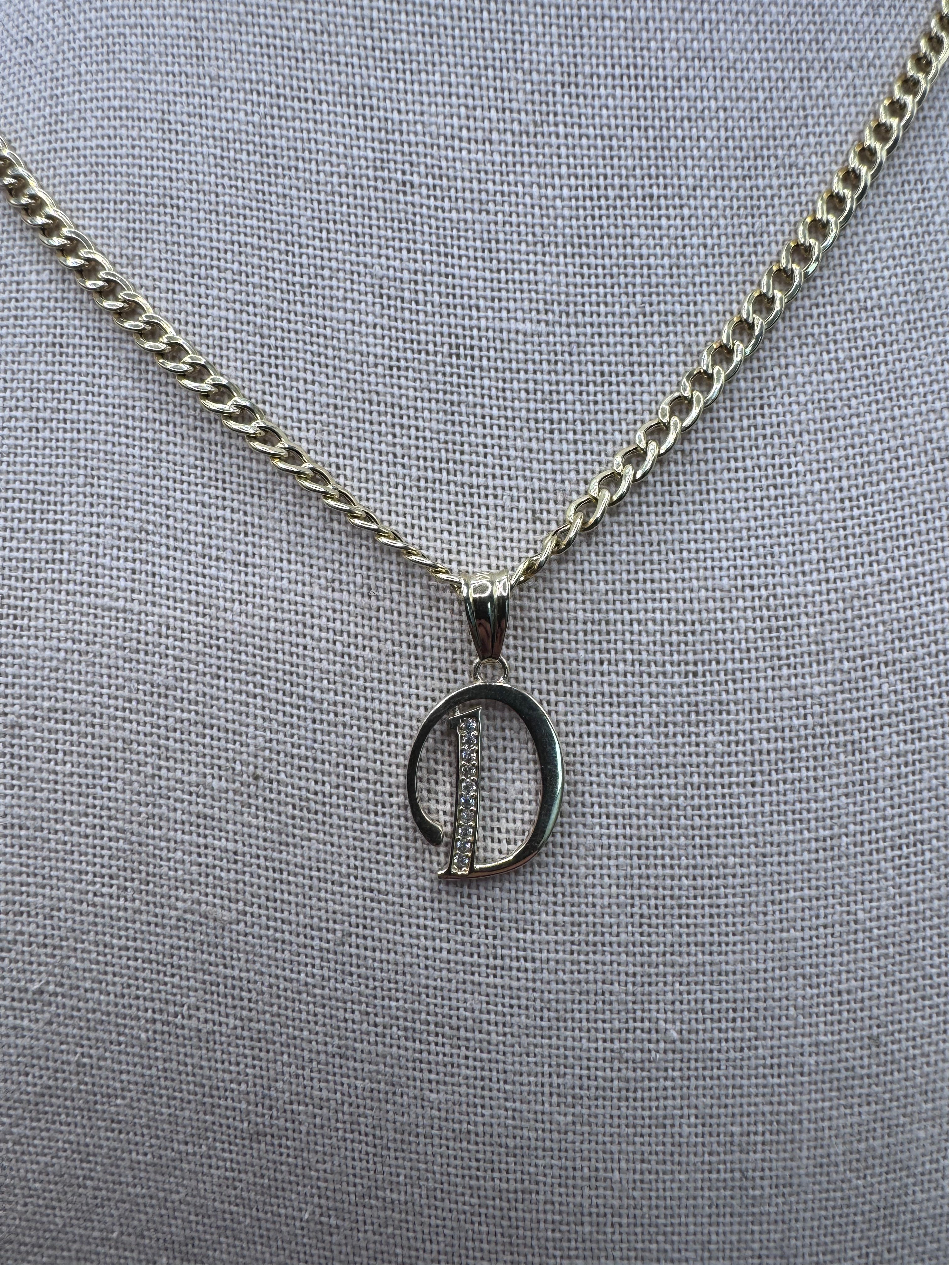 10K Yellow Gold Initial D Pendant – Personalized Letter Necklace Charm