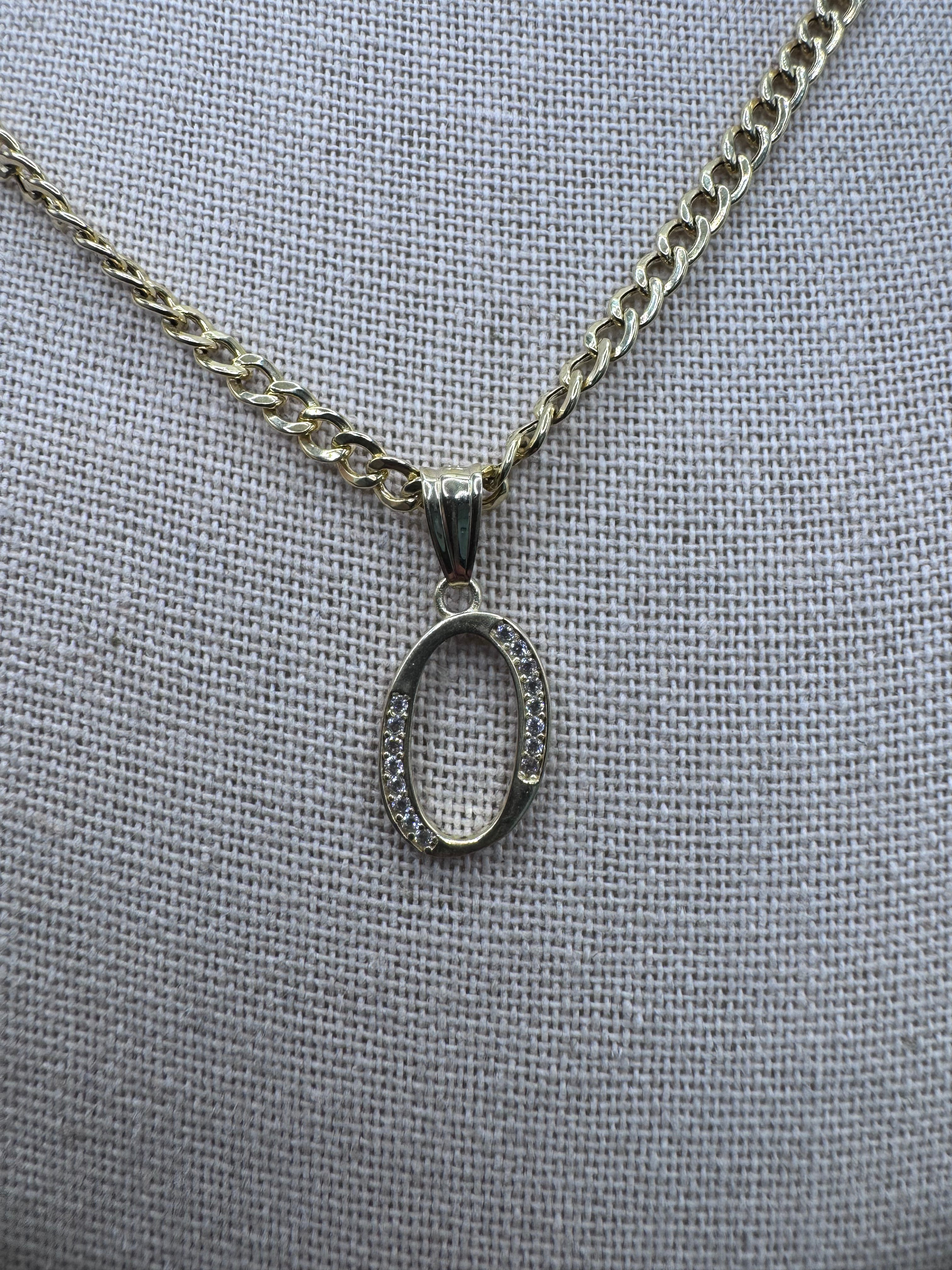 10K Yellow Gold Initial O Pendant – Personalized Letter Necklace Charm