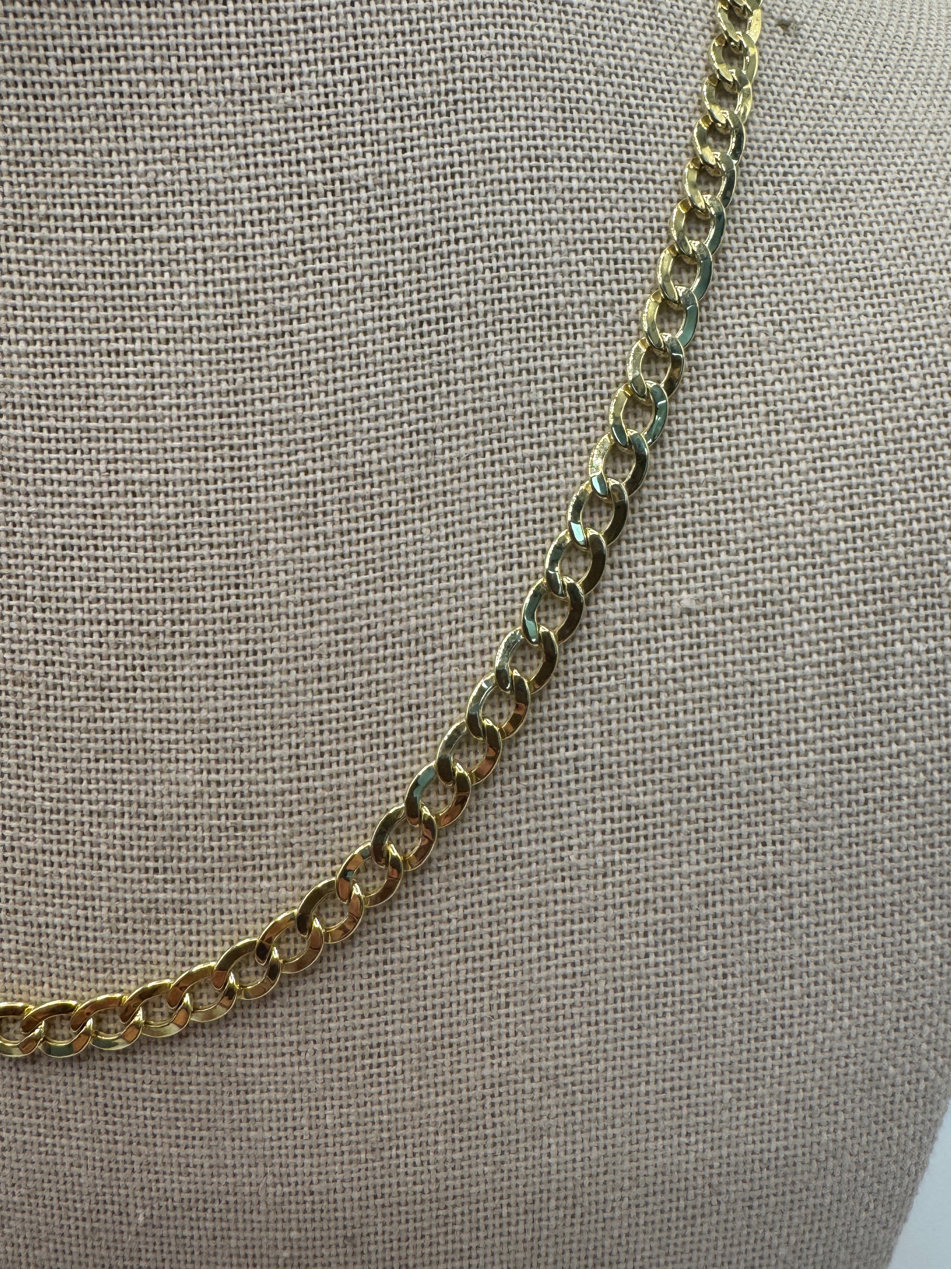 10K Yellow Gold Cuban Chain 18" – 4.4mm Bold Link Necklace