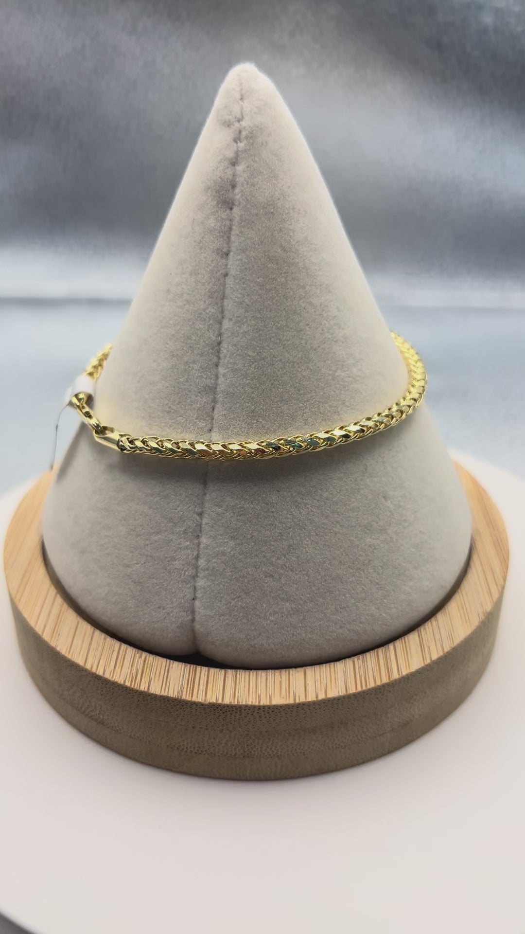 10K Yellow Gold Braided Bracelet 7” – 3mm Elegant Gold Rope Style Bracelet